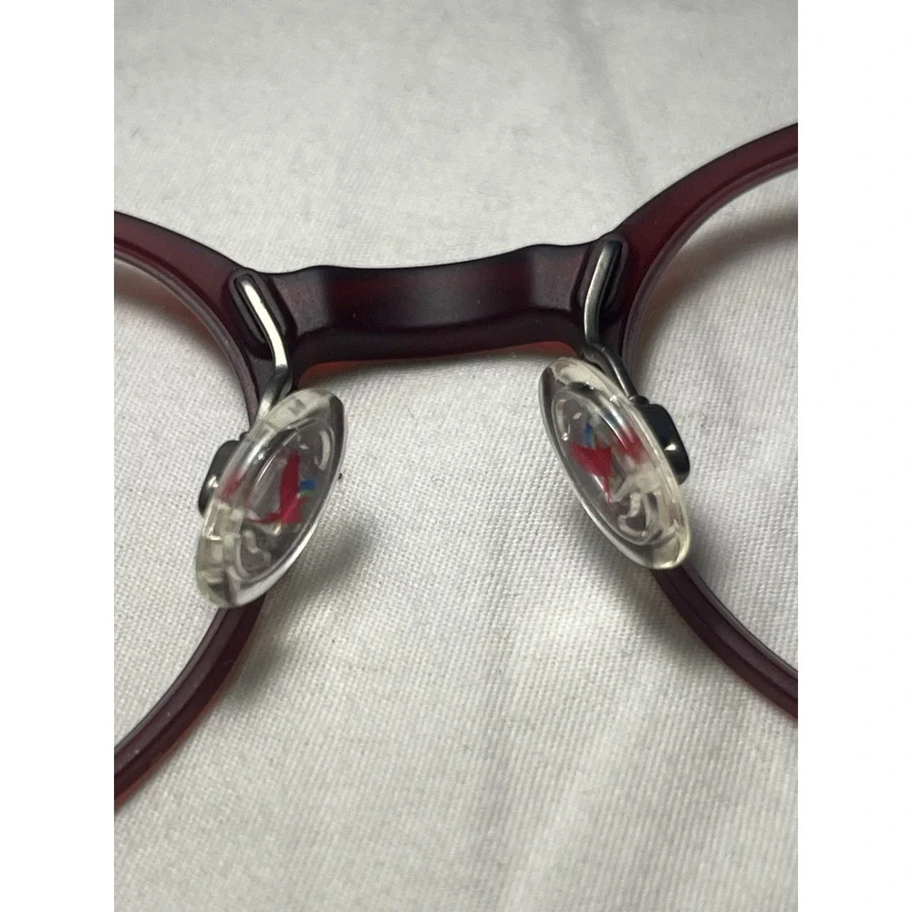 Maui Jim Round Eyeglasses Frames Only MJO 2615-04M, 46-21-147, Red Made in Japan